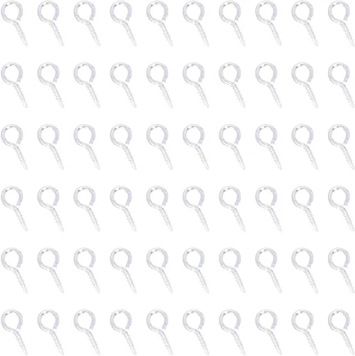 Miniatura 8 de Shapenty Mini gancho de metal con tornillo de ojo, clavija de aro pequeña para llavero de resina, manualidades, adornos de Navidad, aretes, collar