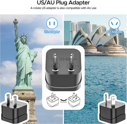 Miniatura 6 de SOKOO Convertidor de voltaje reductor de 230 vatios de 100-220 V a 110 V, convertidor de corriente internacional/adaptador de viaje, uso