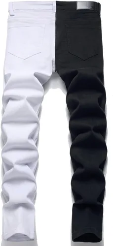 Miniatura 2 de RXXKKK Jeans Flex de ajuste regular de color de contraste para hombre
