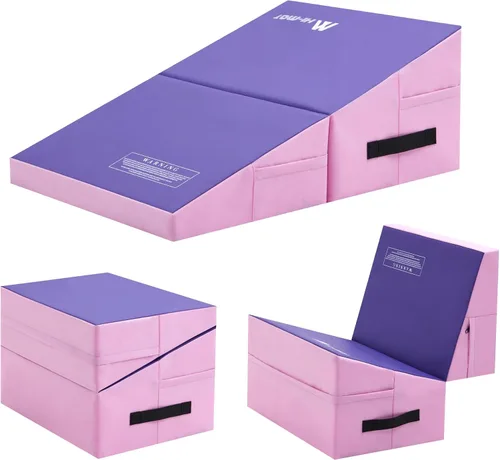 Miniatura 7 de Colchoneta de gimnasia con cuña inclinada para niños, para interiores y exteriores, equipo de entrenamiento y ejercicio, gimnasio en casa, yoga
