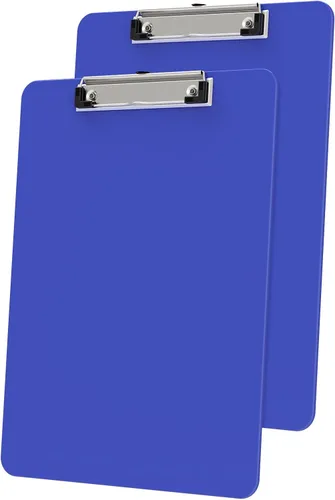 Miniatura 31 de Portapapeles de plástico, tablero de clip negro A4 de 8.5 x 11 pulgadas para aula, estudiantes, niños, mujeres, tamaño 9 x 12.5 pulgadas con clip