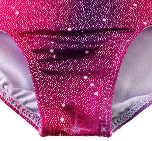 Miniatura 106 de HOZIY - Leotardos de manga larga para niñas, de gimnasia, para niños pequeños, trajes florales de unicornio, galaxia, arco iris, patrón de rayas