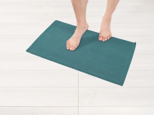 Miniatura 22 de American Soft Linen - Alfombra de baño antideslizante, 100% de algodón, 17 x 24 pulgadas, alfombras de baño lavables, tapetes peludos, color beige