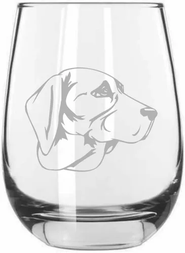 Miniatura 176 de Sakhalin Husky Dog - Copa de vino grabada personalizada de 15.25 onzas sin tallo