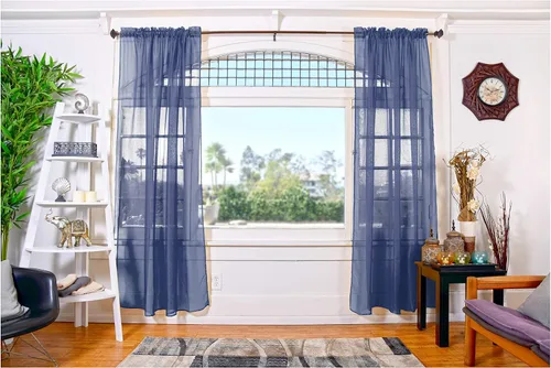 Miniatura 29 de All American Collection - cortinas Doli transparentes, 2 unidades Blanco