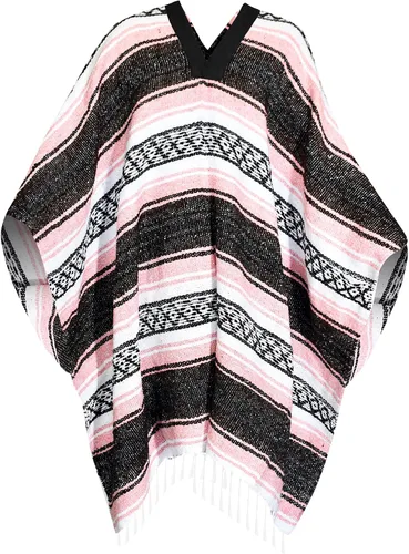 Miniatura 38 de Artisans Bazaar Poncho tradicional mexicano de Baja para hombres y mujeres, auténtico sarape de Gaban, manta de vaquero Pancho Jorongo