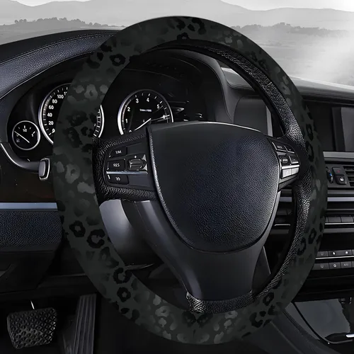 Fundas para volante para automóvil, camión y SUV, lindo volante elástico antideslizante, transpirable, accesorios de automóvil, funda de cuero