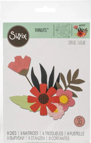Miniatura 7 de Sizzix Juego de flores Free Style, multicolor