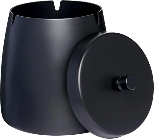 Miniatura 9 de Cenicero para exteriores, cenicero sin humo con tapa para cigarrillos en interiores, ceniceros grandes resistentes al viento/lluvia, cubierta
