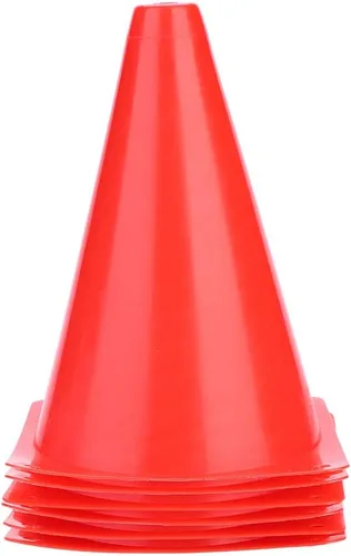 Miniatura 12 de flexman FLEXMAN6 Conos de tráfico de entrenamiento de 7 pulgadas, conos de marcador de campo portátiles, cono de entrenamiento de fútbol, barreras