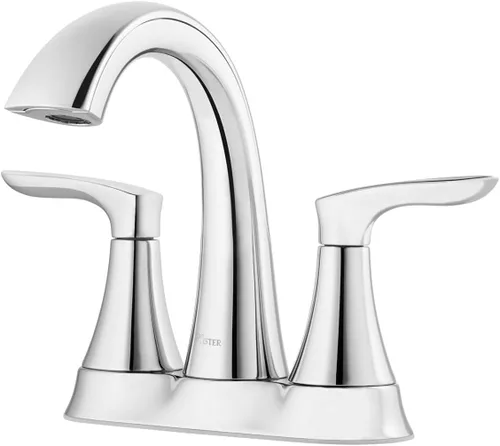 Miniatura 13 de Pfister Weller LG48WRPB - Grifo para lavabo de baño, centro de 4 pulgadas, 2 asas, 3 agujeros, acabado negro mate, LG48WRPB Mate negro