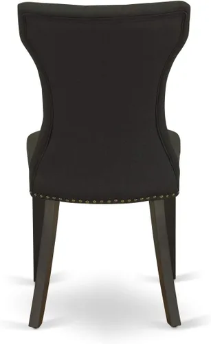 Miniatura 10 de East West Furniture DLGA5-ABK-24 - Juego de mesa y sillas de cocina de 5 piezas, incluye una mesa de comedor redonda con gotas y 4 sillas de comedor