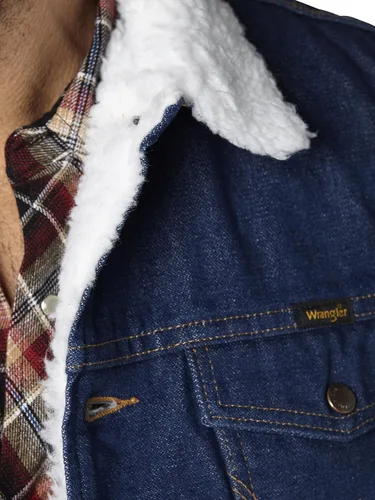 Miniatura 3 de Wrangler Chaleco de mezclilla con forro Sherpa para hombre