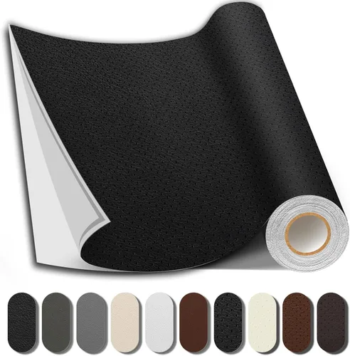 Miniatura 13 de Cinta de reparación de cuero Shagoom, parche de reparación autoadhesivo impermeable de 17X79 pulgadas, parches grandes de vinilo DIY para sofás