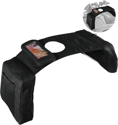 Miniatura 8 de MYDAYS Bolsa de sillín para ATV, tanque de carga, bolsa de teléfono, equipaje de almacenamiento para ATV, UTV, motos de nieve y motocicleta (negro 1)