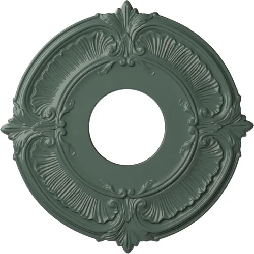 Miniatura 33 de Ekena Millwork CM12ATCGS Medallón de Techo Attica (Se Adapta a Doseles de hasta 3 1/2"), Pátina Verde Cobre Pintada a Mano