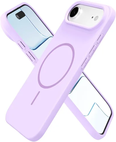Miniatura 79 de oakxco Funda de silicona Mag Safe para iPhone 17 Pro Max, funda magnética delgada y fina compatible con carga inalámbrica MagSafe, bonita funda Negro