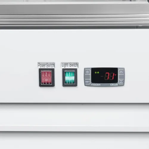 Miniatura 8 de KoolMore 66 cm. Refrigerador vertical comercial para exhibición con una puerta de vidrio blanco - 9 pies cúbicos (MDF-1GD-9C-WH)