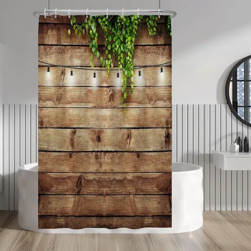 Miniatura 46 de Baocicoo - Cortina de ducha de abeja de miel, diseño de abeja de caricaturas, pista voladora, rústica, floral, para baño, decoración de bañera
