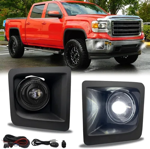 Miniatura 9 de Shocklight Luces antiniebla LED para parachoques delantero, compatibles con GMC Sierra 2014 2015 1500 W/interruptor y arnés de cableado