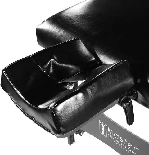 Miniatura 5 de Montclair ThermaTopTM Master Massage Mesa de masaje portátil de 31 pulgadas con espuma viscoelástica, paneles de reiki y cables Shiatsu