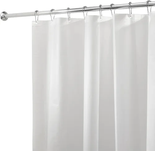 iDesign - Cortina de ducha de plástico PEVA resistente al moho y al moho, para uso solo o con cortina de tela, juego de 2, 72 x 72 pulgadas, color