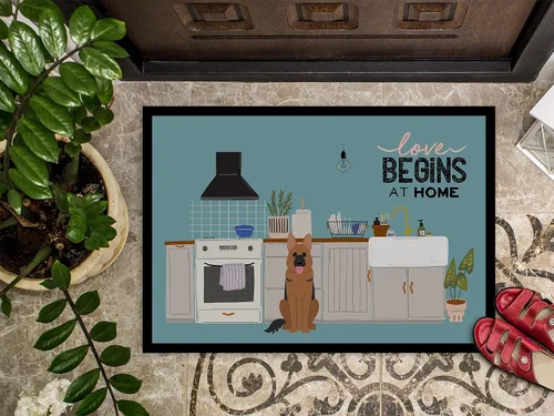 Miniatura 3 de Caroline's Treasures CK7771MAT - Tapete de cocina de pastor alemán de 18 x 27 pulgadas, tapete para puerta delantera, para interiores y exteriores