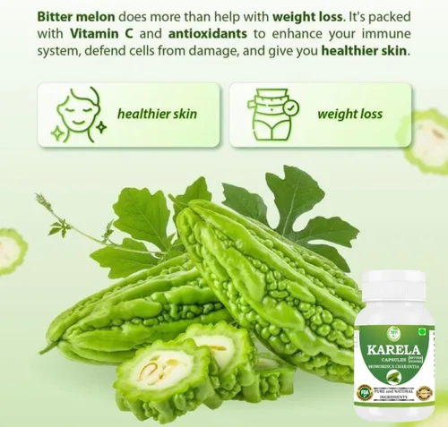 Miniatura 6 de Morsan's Karela (Momordica charantia) Cápsulas, Pack de 2 x 60 x 500 mg. Veg. Cápsulas (2)