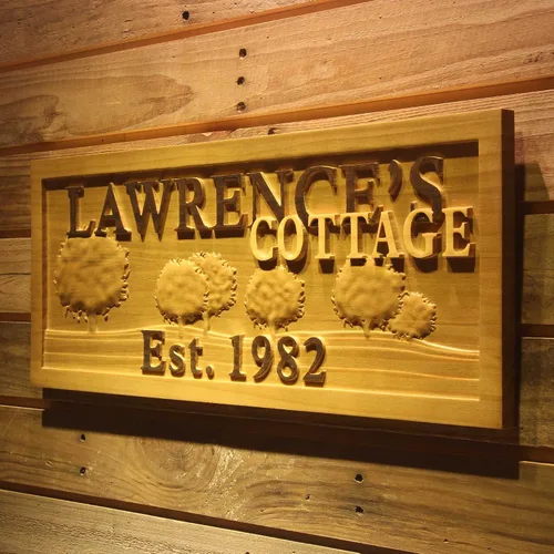 Miniatura 29 de ADVPRO wpa0031 - Letrero de madera personalizado con nombre de Lake House para decoración del hogar, boda, tamaño mediano, 18.25 x 7.25 pulgadas