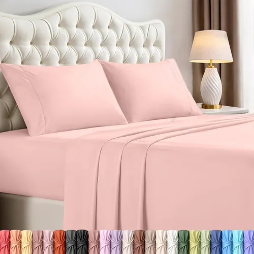 Miniatura 34 de Juego de sábanas King de Utopia Bedding – Juego de 4 sábanas para cama King, microfibra suave y transpirable, incluye 1 sábana bajera, 1 sábana Beige