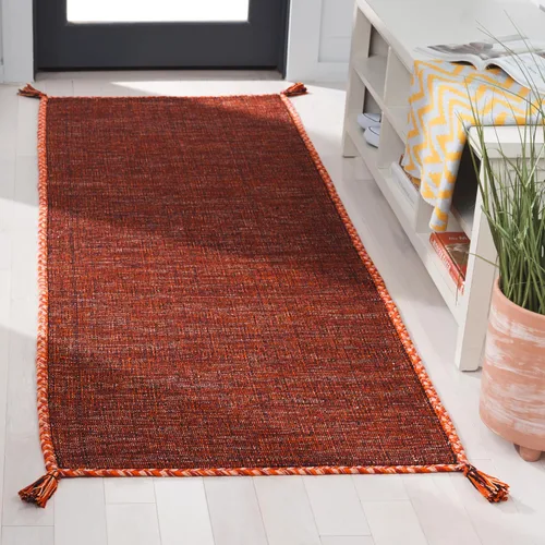 Miniatura 21 de SAFAVIEH - Alfombra decorativa de la colección Montauk, 2 x 3 pies, color beige y negro, tejido plano de algodón hecho a mano con borlas