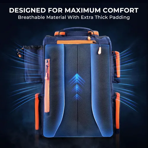 Miniatura 5 de KastKing Bait Boss Mochila de aparejos de pesca con soportes para caña, 4 cajas de aparejos, cubierta para lluvia, almacenamiento grande de 43 L B