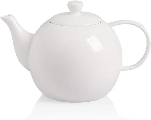 Miniatura 25 de Sweejar Tetera de porcelana con infusor de acero inoxidable extraíble, apto para microondas y lavavajillas, para té suelto, infusor de té para Jade