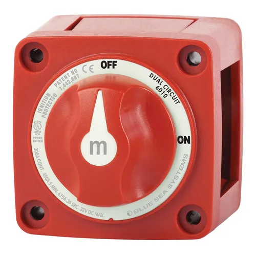 Miniatura 9 de Blue Sea Systems 6006 interruptor aislador de batería serie m ON/OFF con llave de bloqueo, rojo
