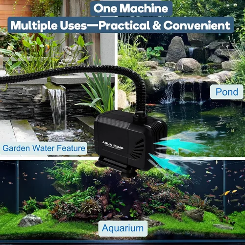 Miniatura 6 de Bomba de agua sumergible de 900 GPH de 45 W y tubo de 10 pies para caja de cascada de vertedero POND BOSS de 8 pulgadas de ancho