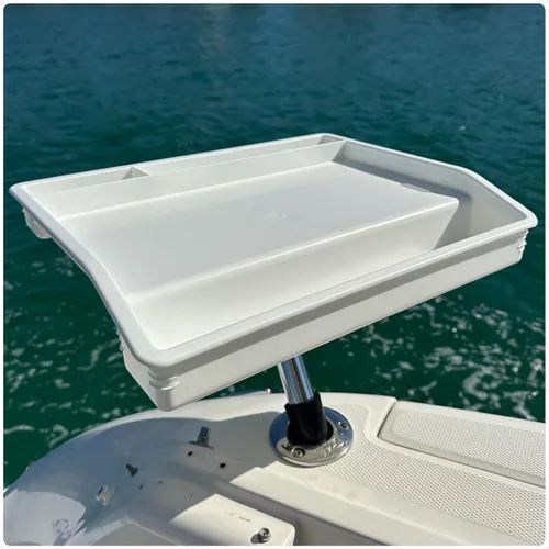 Miniatura 10 de Five Oceans Tabla de cortar para barco, 20 x 12 pulgadas - Mesa de filete premium con soporte para barra, ranura para cuchillo, almacenamiento