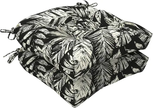 Miniatura 24 de LVTXIII Cojines para sillas de mimbre para exteriores, 19 x 19 x 4 pulgadas, cojines para sillas de patio con lazos, cojines de asiento gruesos