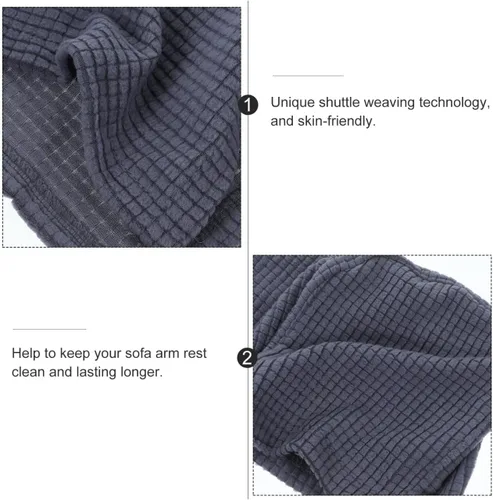 Miniatura 4 de SUPVOX Funda elástica universal para reposabrazos de sofá, 2 piezas, protector de reposabrazos elástico de vellón suave para sofá y sillón, toallas