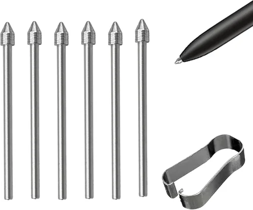 6 puntas de repuesto para Samsung Galaxy Tab S Pen de metal para Samsung Galaxy Tab S10+/S10 Ultra/S9/S9FE+/S9 Ultra/S8/S8+/S8 Ultra/S7/S7 FE/S6/S6