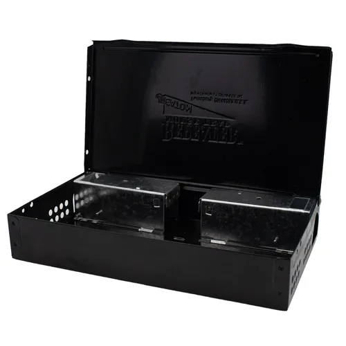 Miniatura 3 de Trampa repetidora para ratones de captura múltiple – Acero recubierto de polvo negro – Trampa de captura viva humana reutilizable para hasta 30