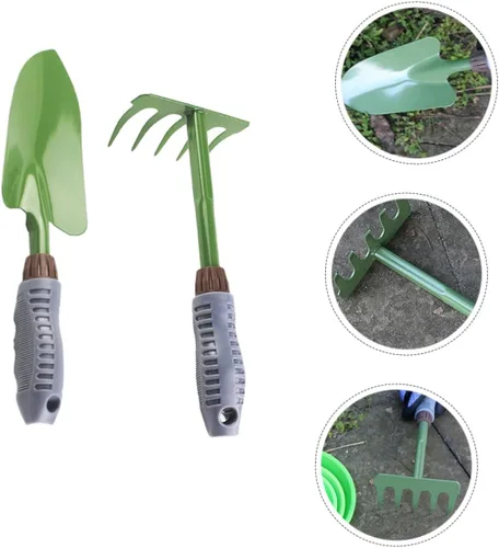Miniatura 2 de KESYOO 1set Garden Shovel and Rake Gardening Tools for Soil Excavation Essential Gardening Accessories for Weeding and Planting