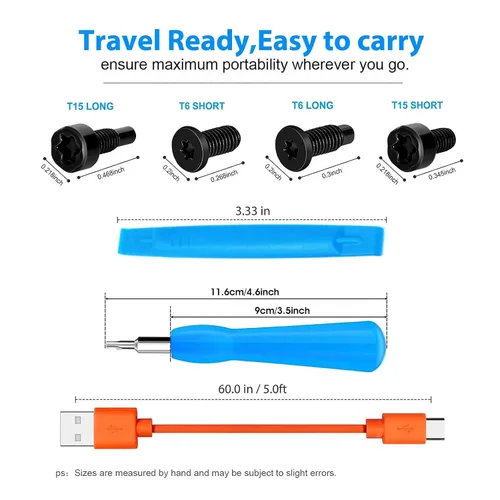 Miniatura 5 de Juego de puntas de destornillador Ring de repuesto azul y 20 tornillos para timbre T6 T15 y cable cargador de carga para timbre con video