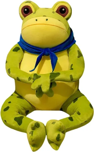 Miniatura 10 de Juguete de peluche de rana mágica y emotiva muñeca meme de rana, cristal de 17.7 pulgadas, ultra suave, lindo regalo para el hogar, juguete