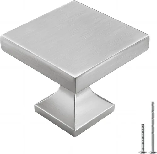Miniatura 10 de Homdiy Paquete de 5 tiradores para gabinete color negro mate, manijas de zinc de aleación para cajones y aparadores, accesorios de cocina