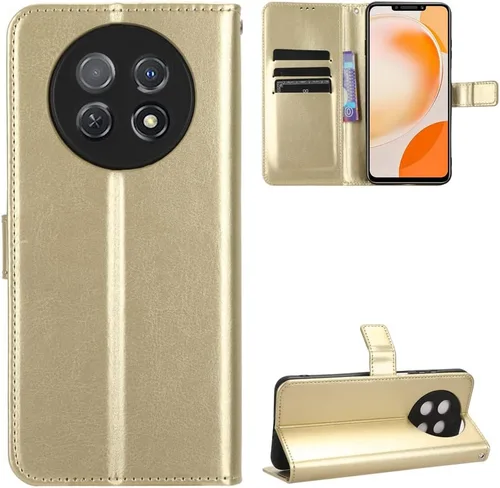 Miniatura 36 de Funda para Honor X50i, funda de cuero con tapa para Honor X50i 5G CRT-AN00 Case Gold Oro