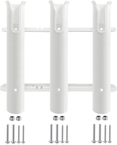 Miniatura 7 de ISURE MARINE Soporte para caña de pescar con abrazadera de montaje en pared para barco, montaje lateral, portaherramientas, tubos de enlace