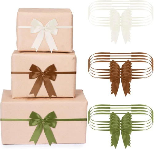 Miniatura 10 de Jetec 24 Piezas Lazos Elásticos de Navidad para Cajas de Regalo Bucles Rojos Elásticos Lazos Elásticos de Navidad para Decoración Envoltura de Blanco