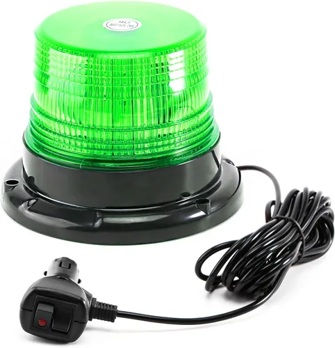 Miniatura 15 de Luces de baliza estroboscópicas ámbar con base magnética, barra de luz mini de emergencia de flash de seguridad de 12-24V para camiones, vehículos