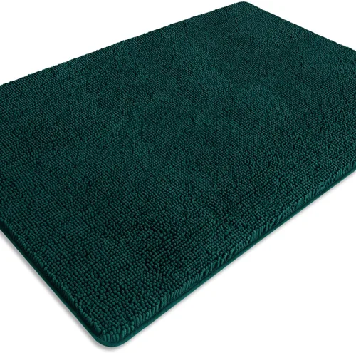 Miniatura 414 de Alfombra de baño pequeña de 12 x 18 pulgadas, lavable y absorbente, antideslizante, alfombra de baño de felpilla gruesa y suave para baño, ducha