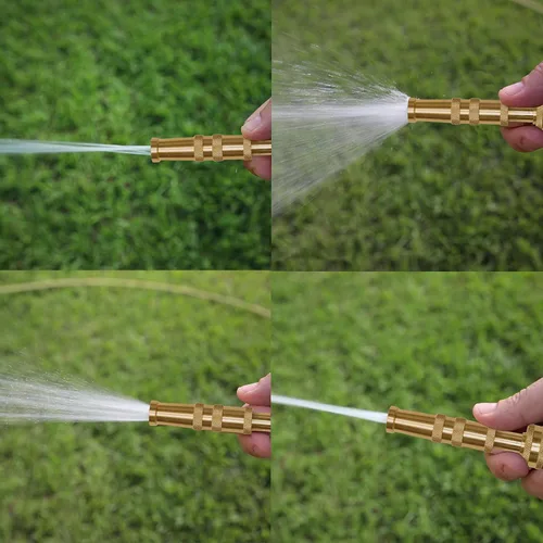 Miniatura 5 de Morvat Boquilla de manguera de jardín de latón macizo, accesorio de pulverización de presión ajustable resistente, rociador de chorro de agua